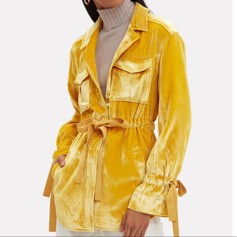 CINQ À SEPT Mathieu Cargo Jacket - Yellow - XXS